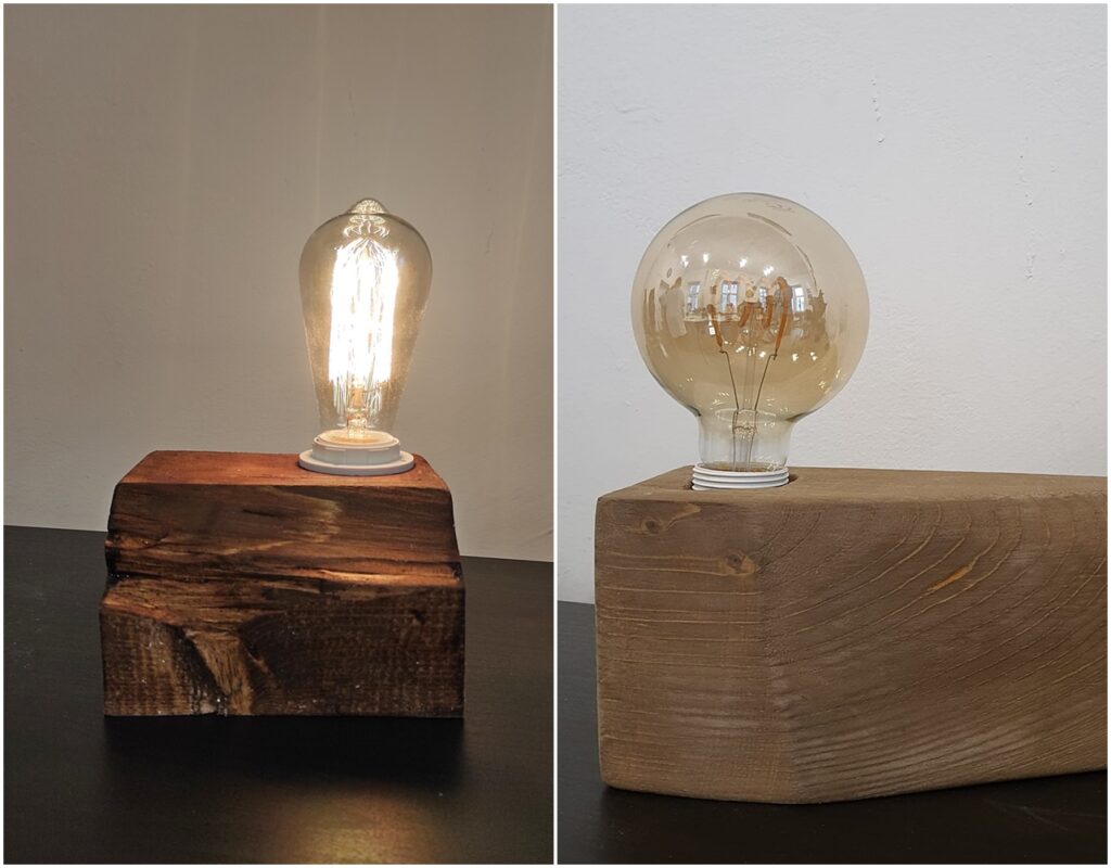 lampka drewniana styl loft 1024x800 - LAMPKA DIY - RELACJA Z WARSZTATÓW